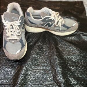 New Balance Gray and White Running Shoes